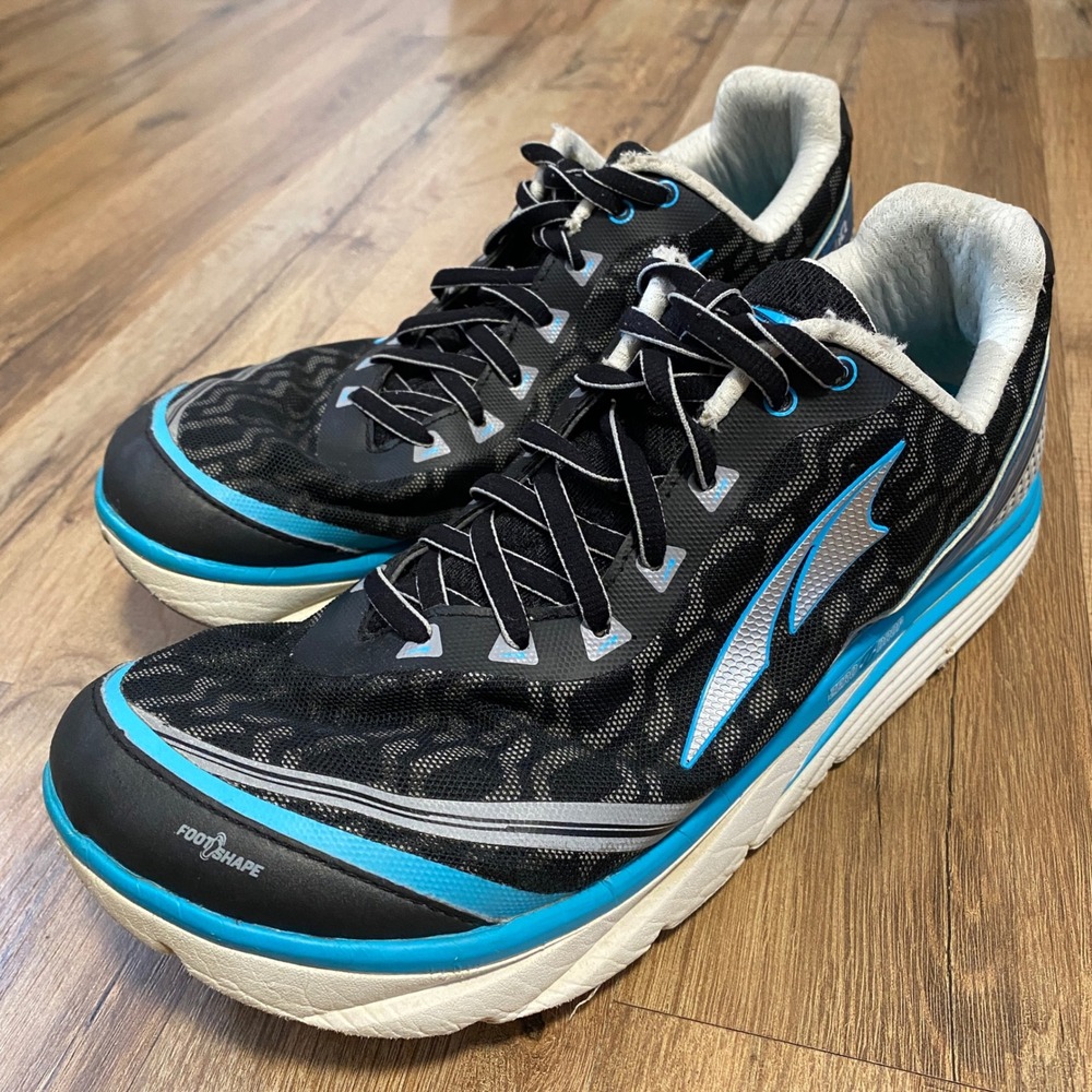 Altra Torin IQ Womens Running Shoes Black Blue Zero Drop Size 9.5